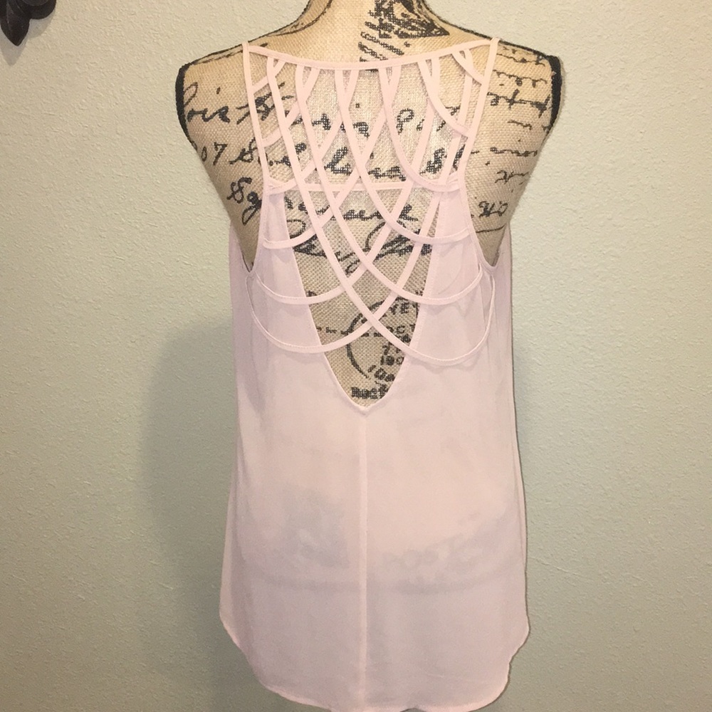 Cute pink tank top sz L